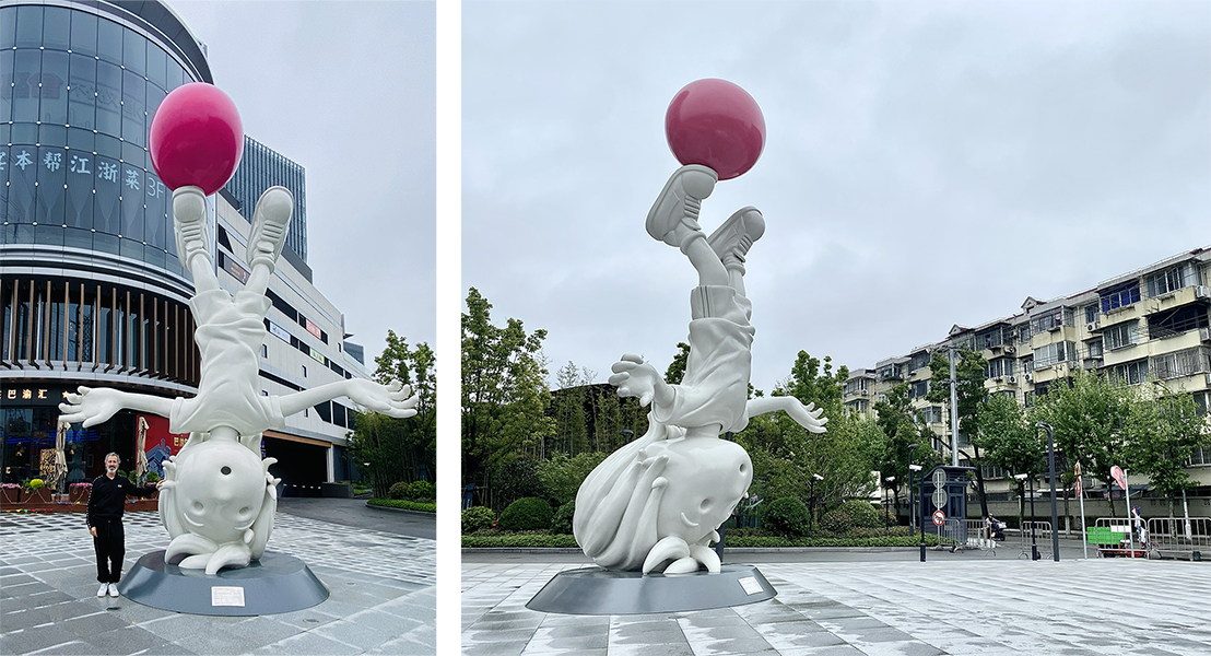 “In the Sky” -  9,8 mt, Steel, Industrial varnish, 2024